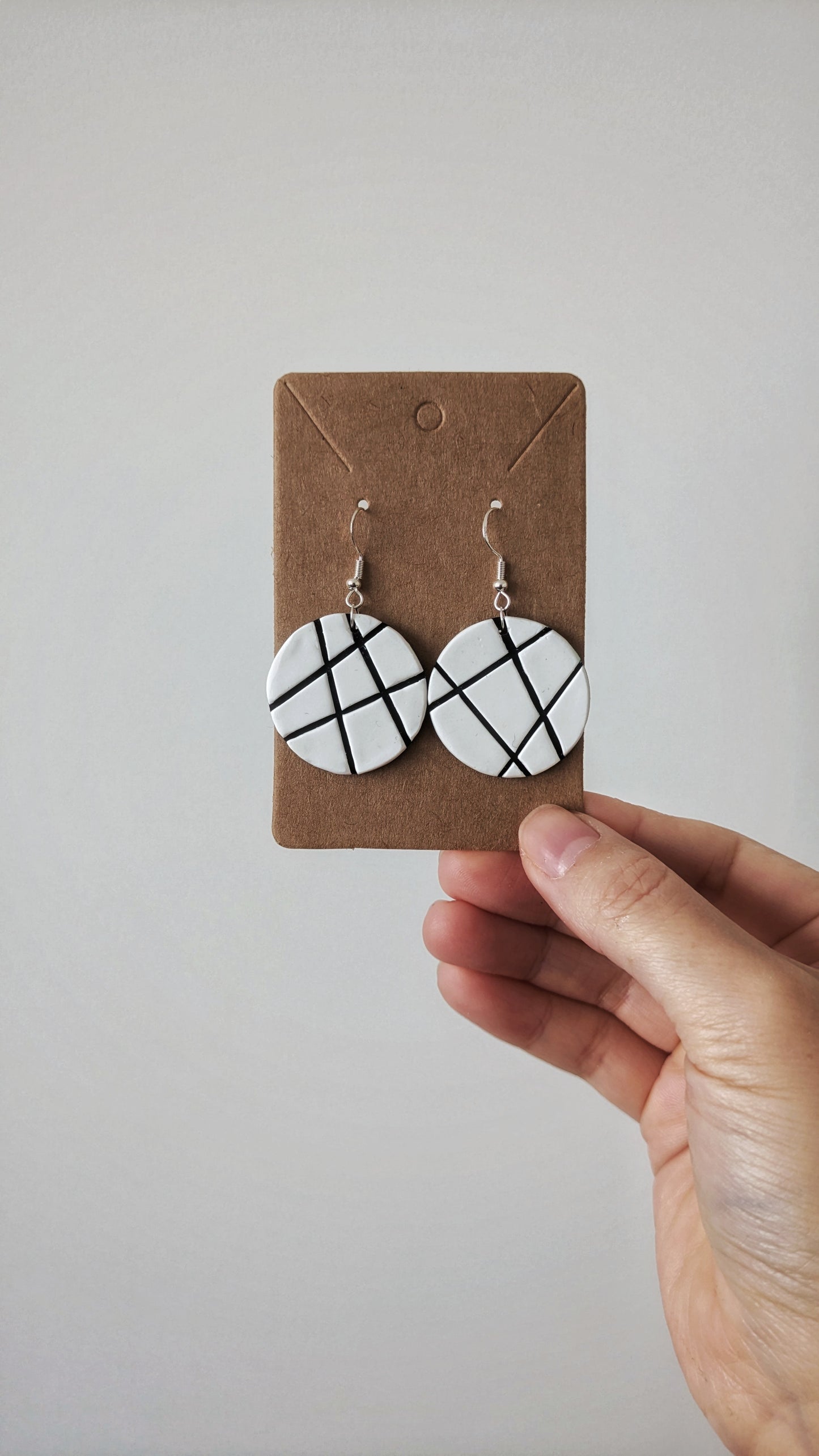 Geo-Chic Noir Earrings