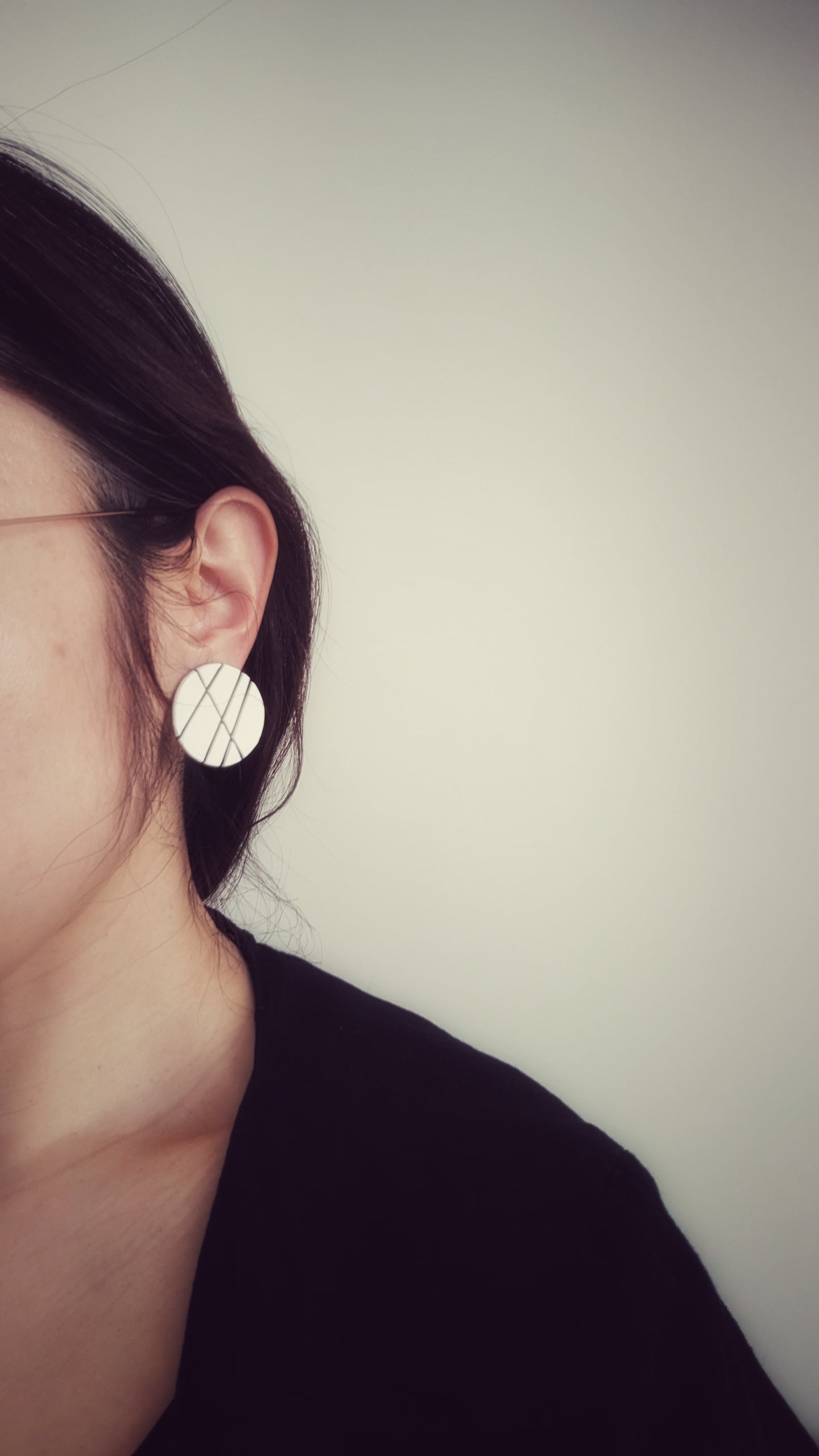 Geo-Chic Noir Earrings