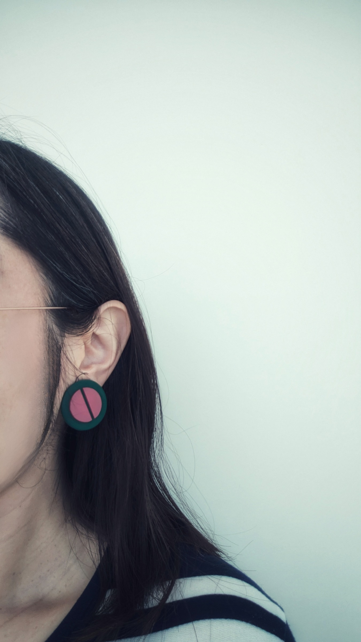 Duo Tone Circle Earrings