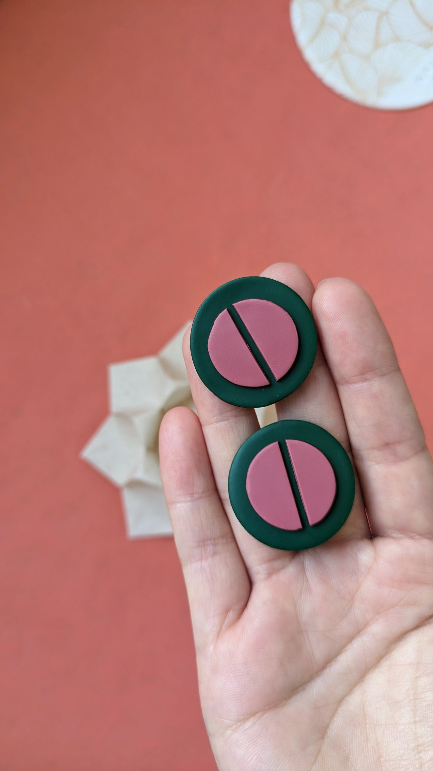 Duo Tone Circle Earrings